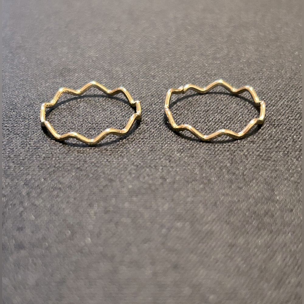 NEW // Set of 2 Gold Wavy Rings